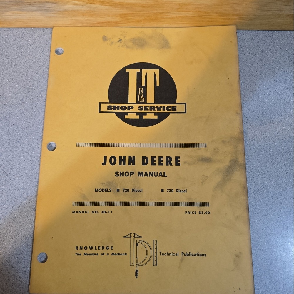 Vintage John Deere I&T Shop Service Manual JD-11